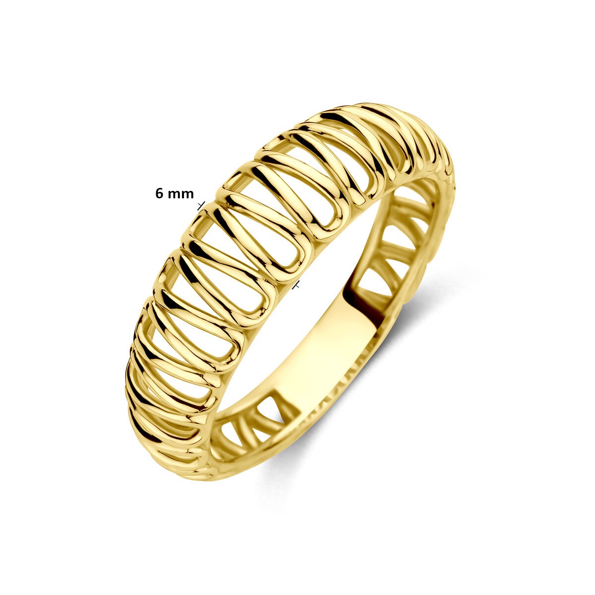 14k Gelbgoldring – 6mm breit