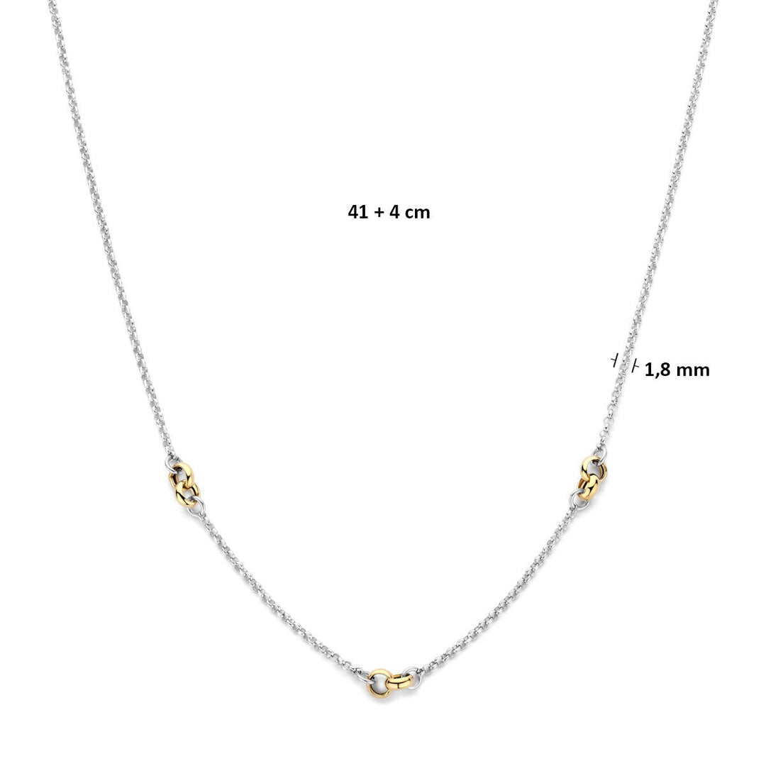 Verguld 925 zilveren ankercollier