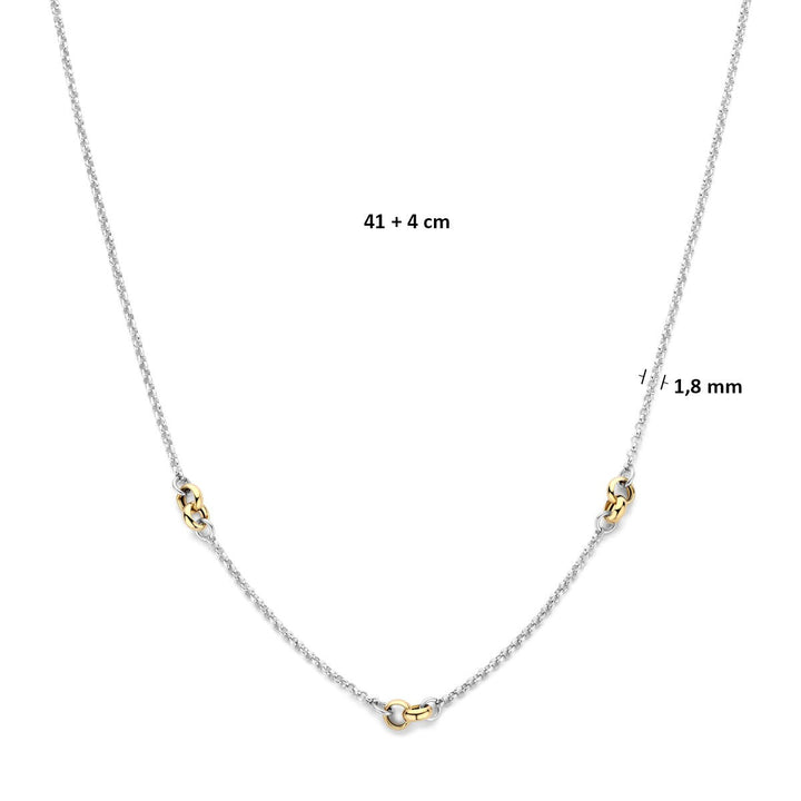 Verguld 925 zilveren ankercollier