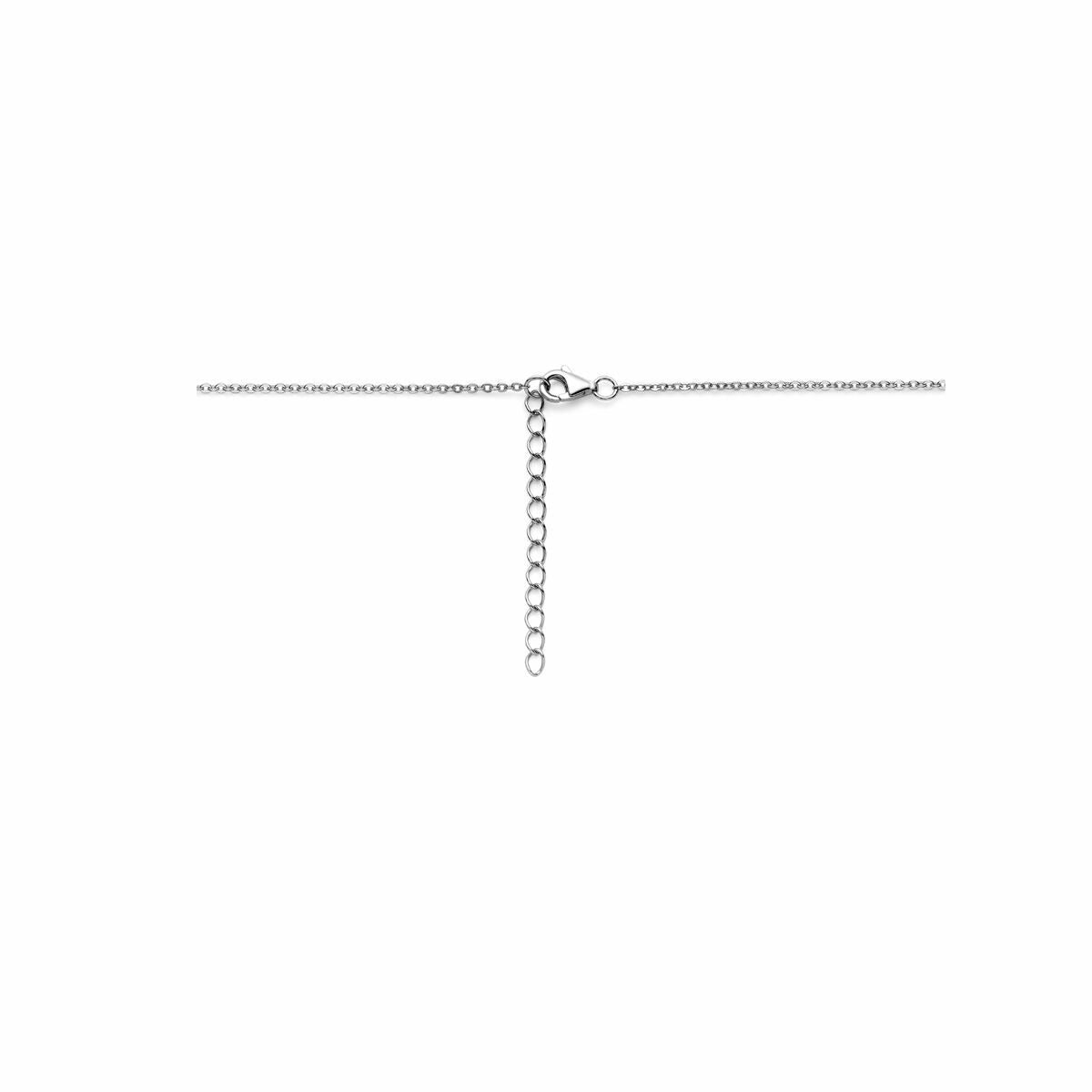 Halskette Herzen 36 + 4 cm Silber rhodiniert