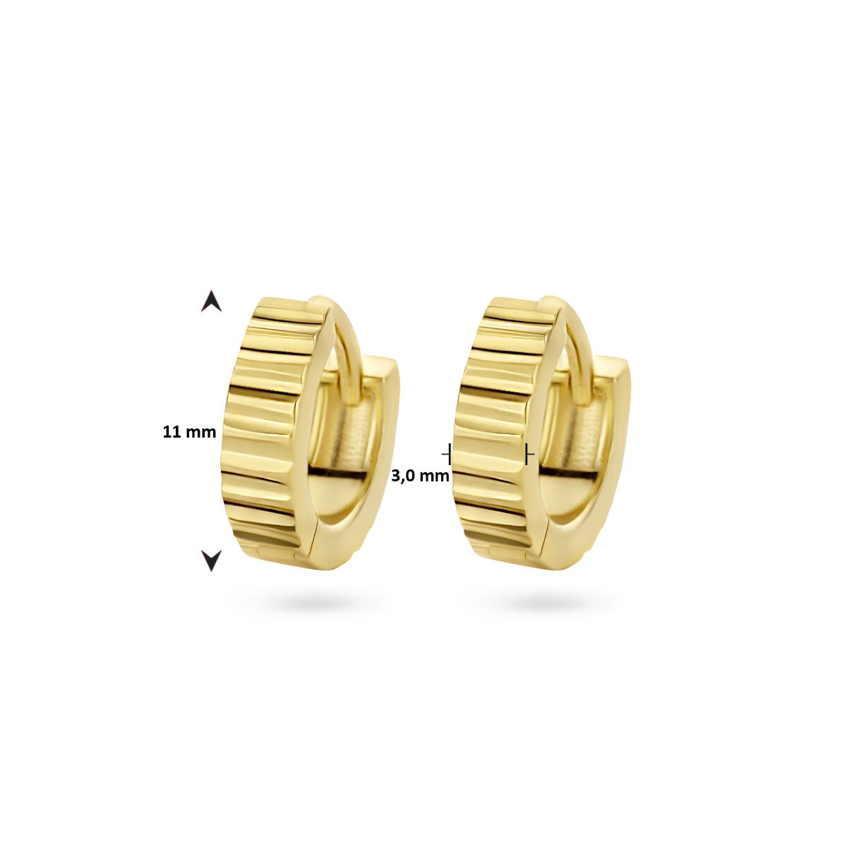 Vergoldete Klappcreolen – 11 mm