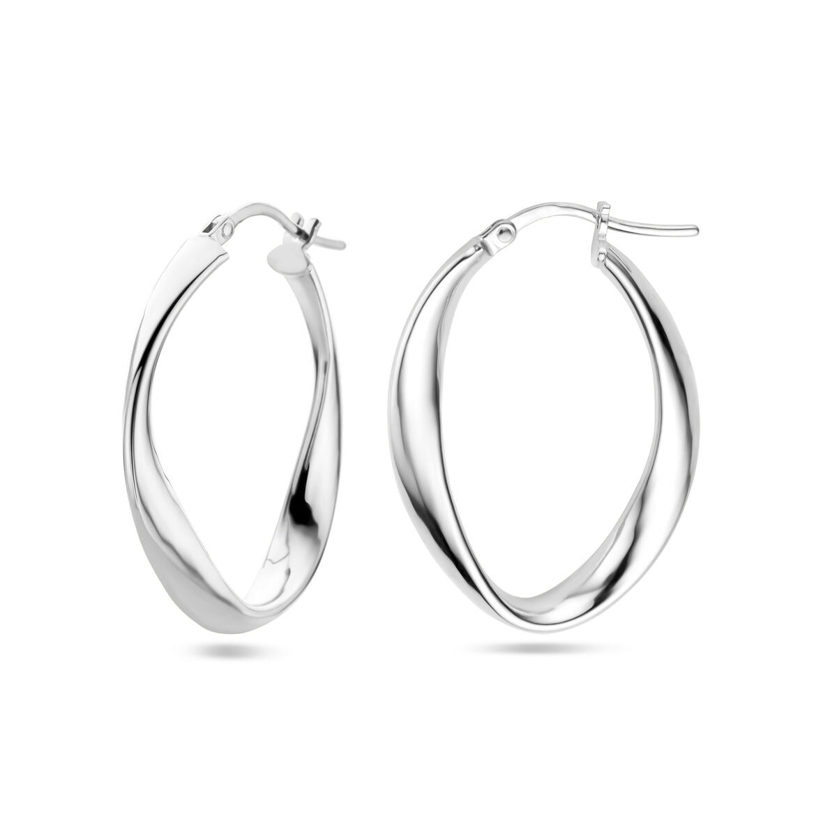 Damen-Ohrringe aus Silber – rhodiniert 31 mm