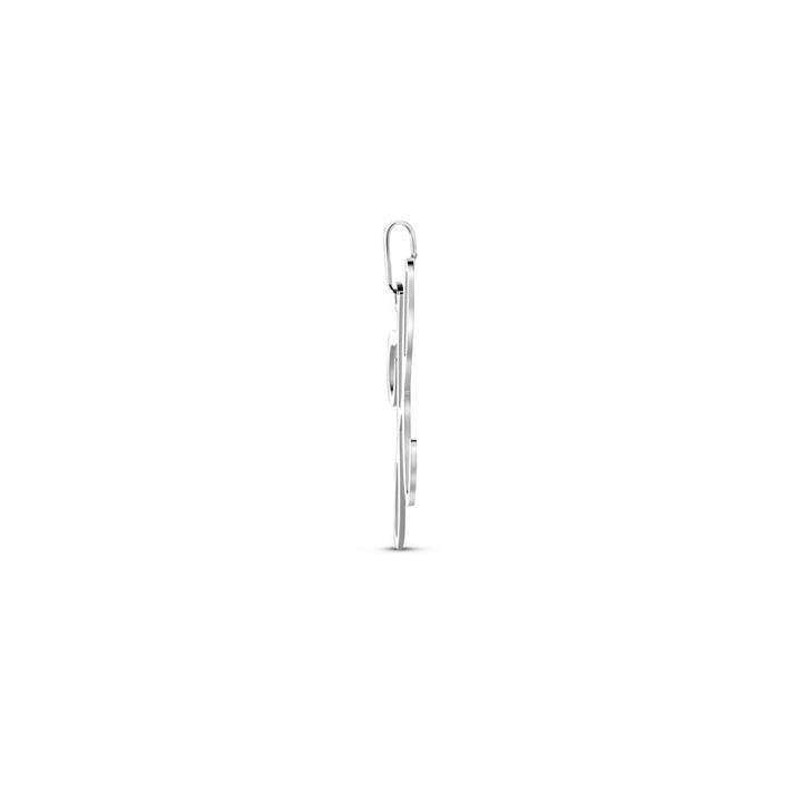 Gerhodineerd zilveren hanger in lettervorm
