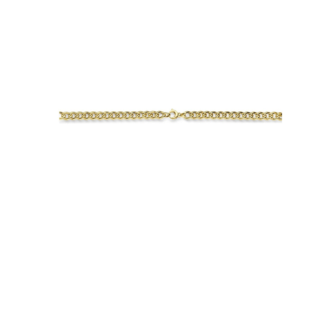 14k Bicolor Geel- en Witgouden Collier met Diamant