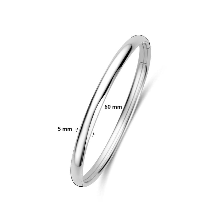 Gerhodineerde 925 zilveren bangle