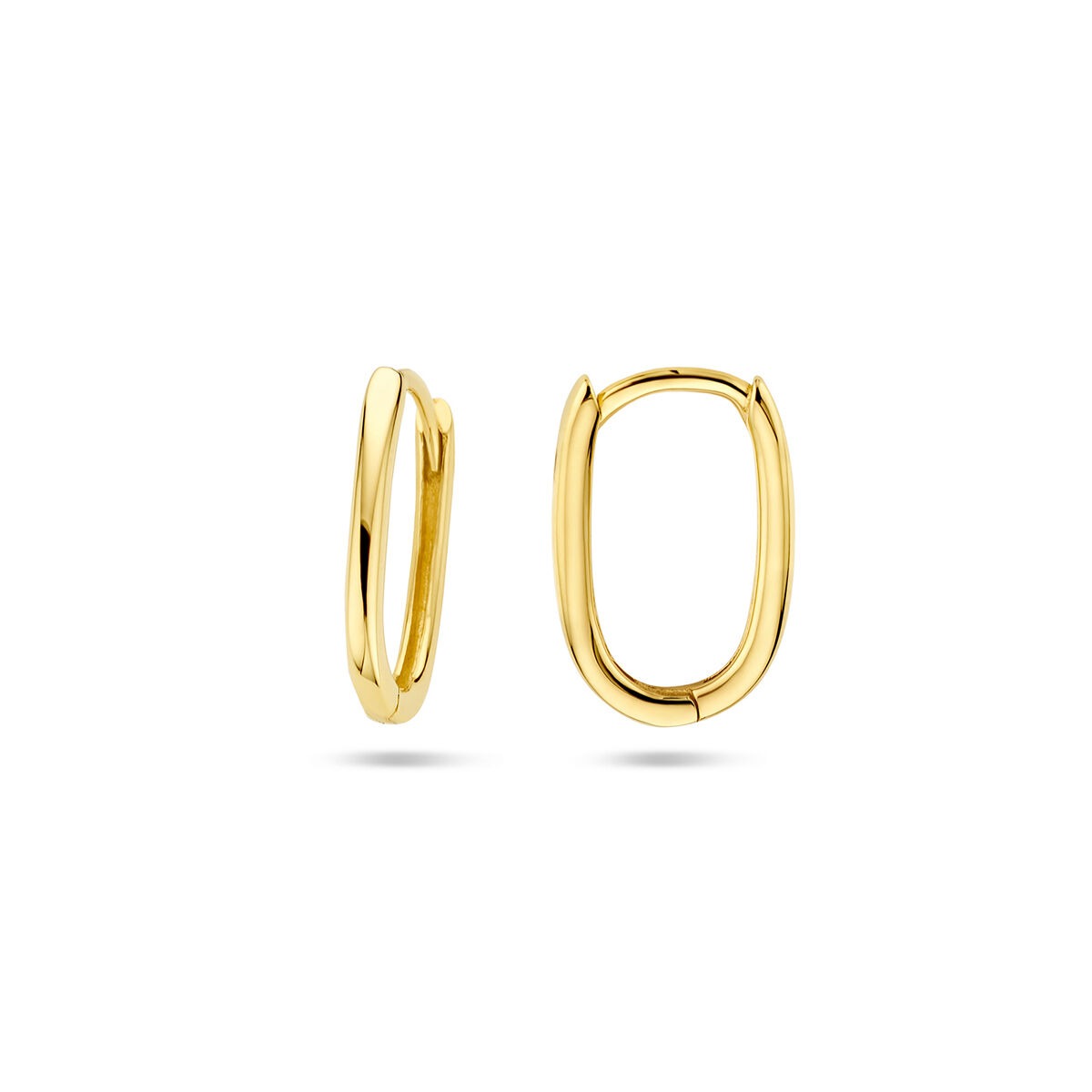 9k Gelbgoldene Büroklammer-Klappohrringe – Minimalistisches Design mit modernem Flair