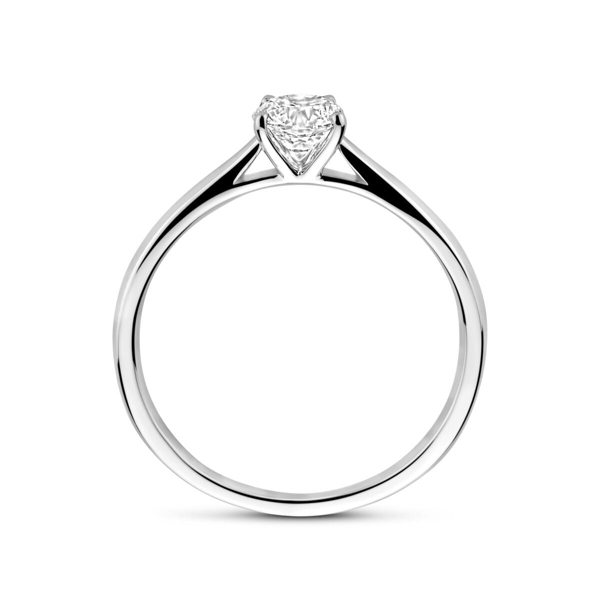 Damenring aus 14 Karat Weißgold mit 0,50 Karat Labor-Diamant