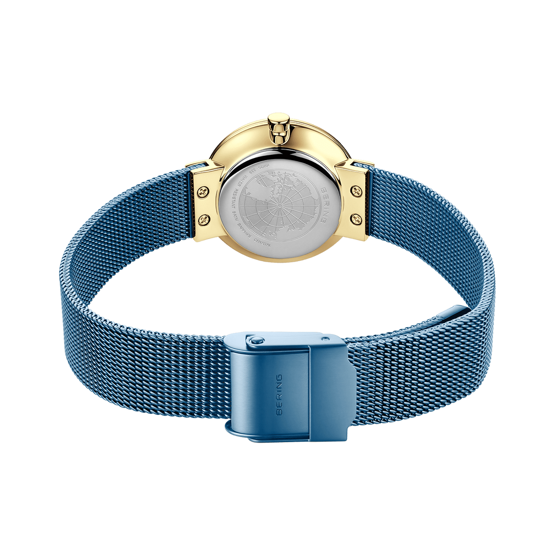 bering dames horloge blauwe wijzerplaat - 10725-339
