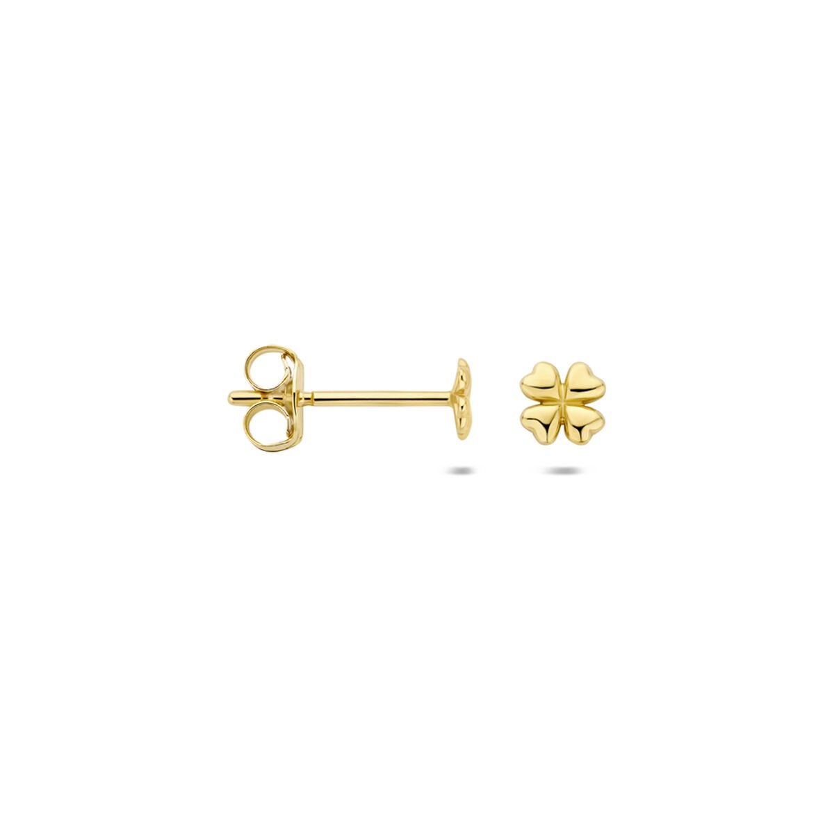 14 Karat Gelbgold Ohrstecker Kleeblatt