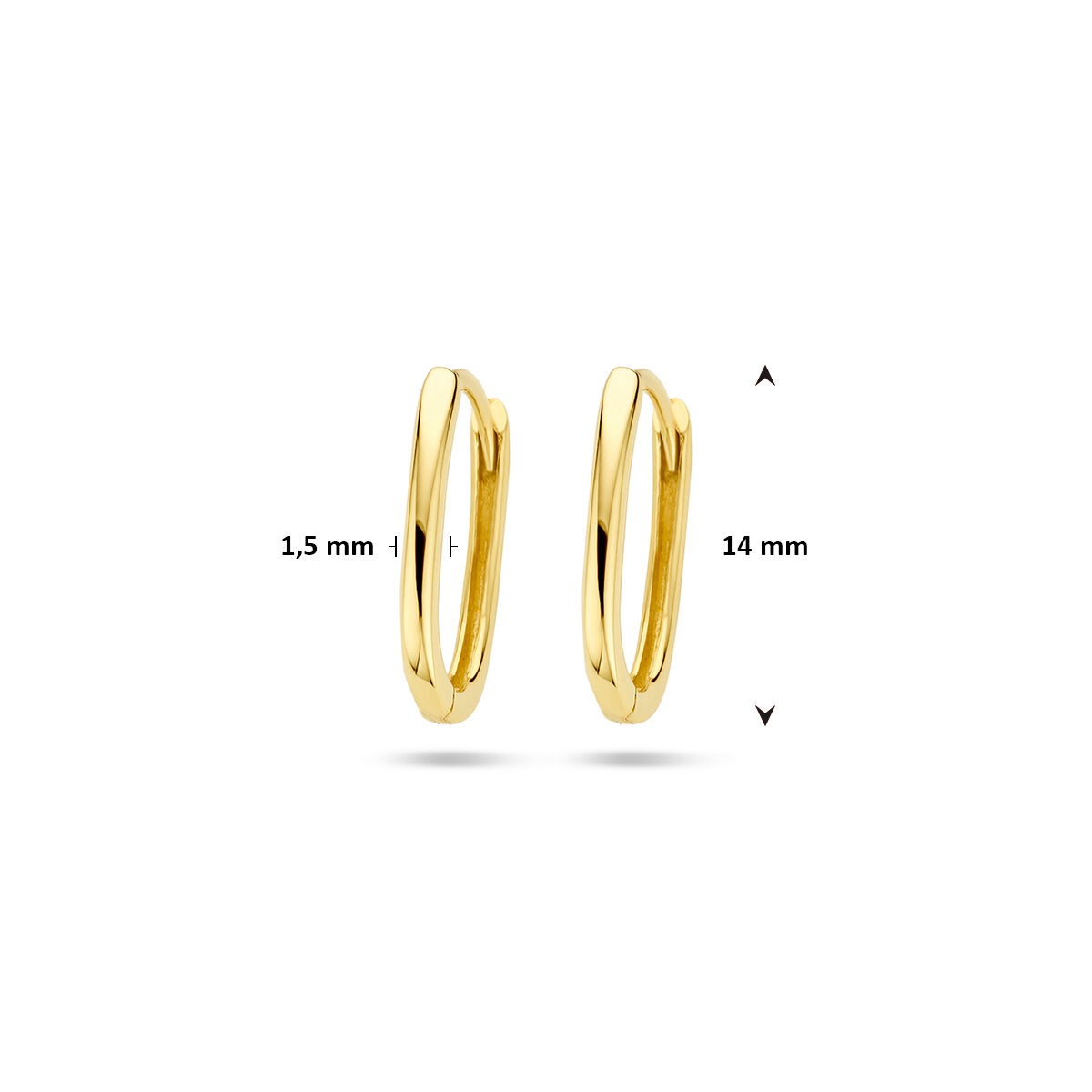 9k Gelbgoldene Büroklammer-Klappohrringe – Minimalistisches Design mit modernem Flair
