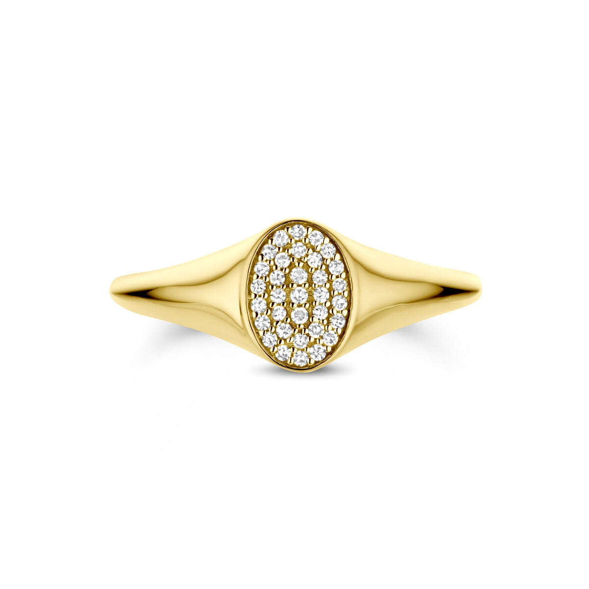 Goldring mit Diamant 14k Damen