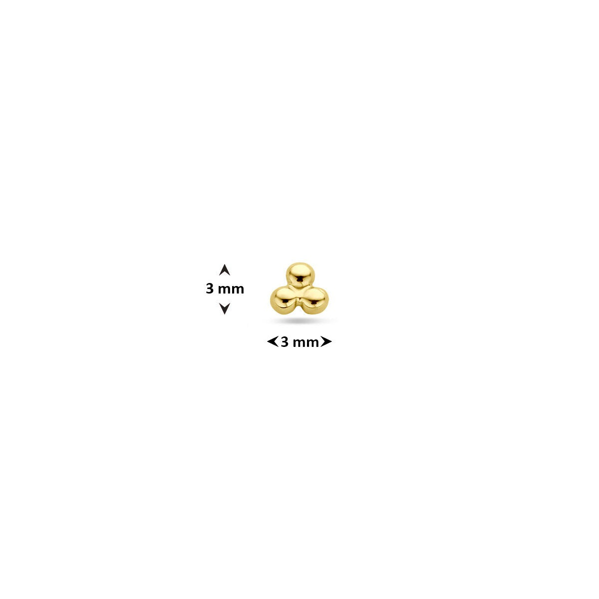 9 Karat Gelbgold Flatback-Piercing 3 mm