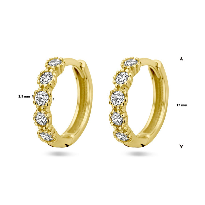 Ohrhänger Zirkonia 14K Gelbgold