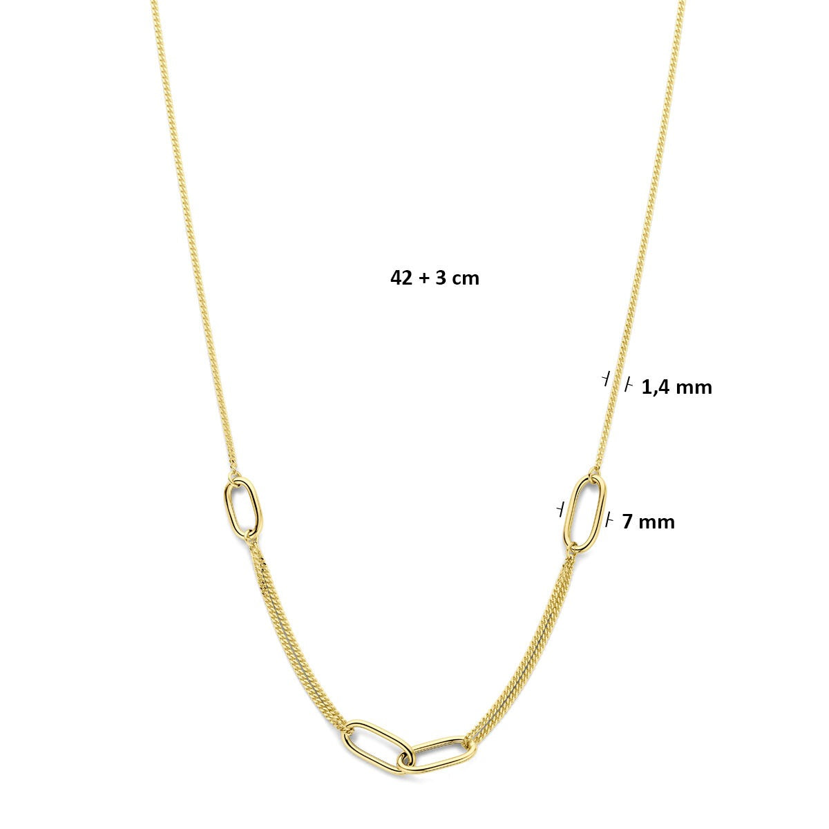 14k Gelbgoldhalskette