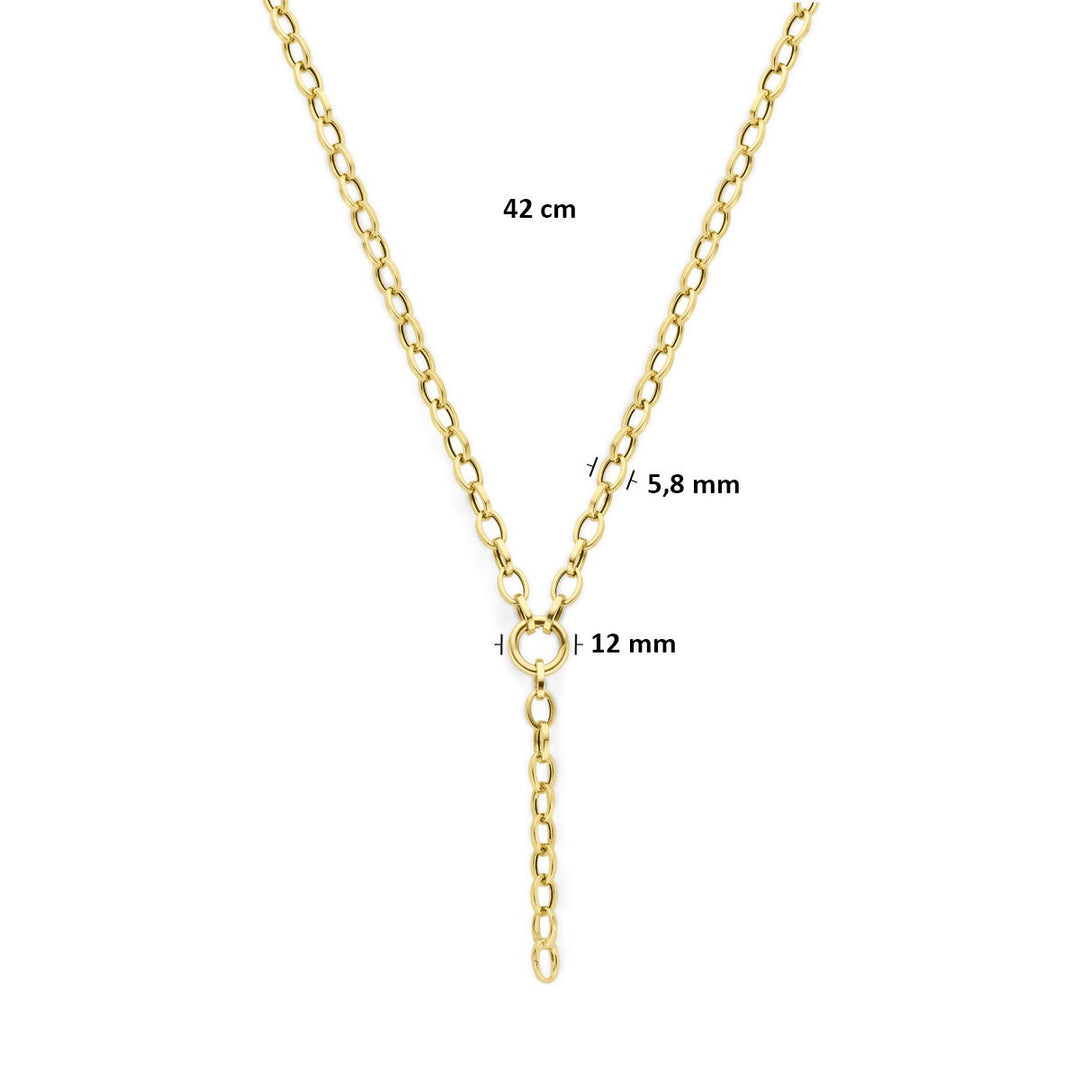 14k geelgouden Y-collier