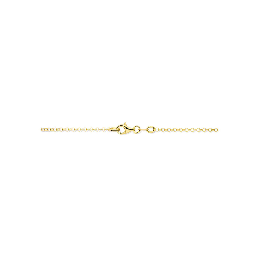 Verguld 925 zilveren collier met dubbele hartjes