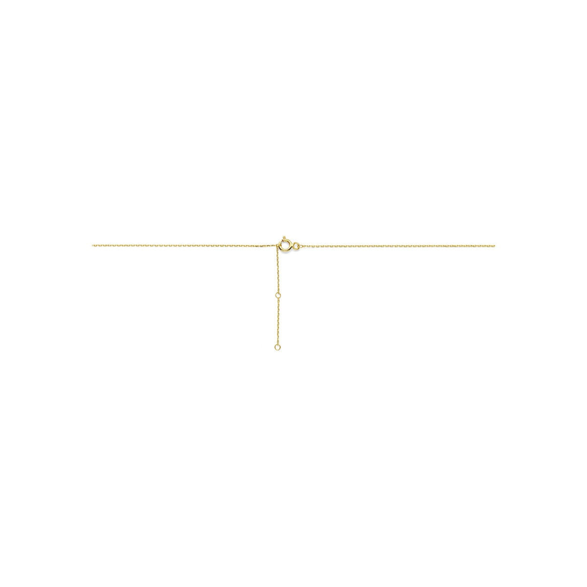 14 Karat Gelbgoldcollier mit Zirkonia