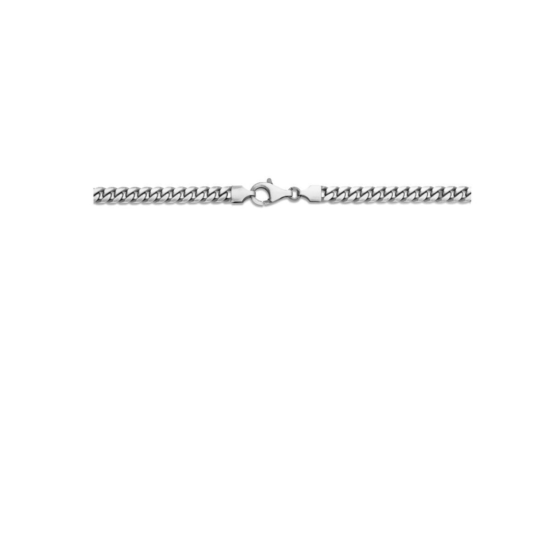 Zilveren heren ketting geoxideerd – geslepen gourmette 5mm