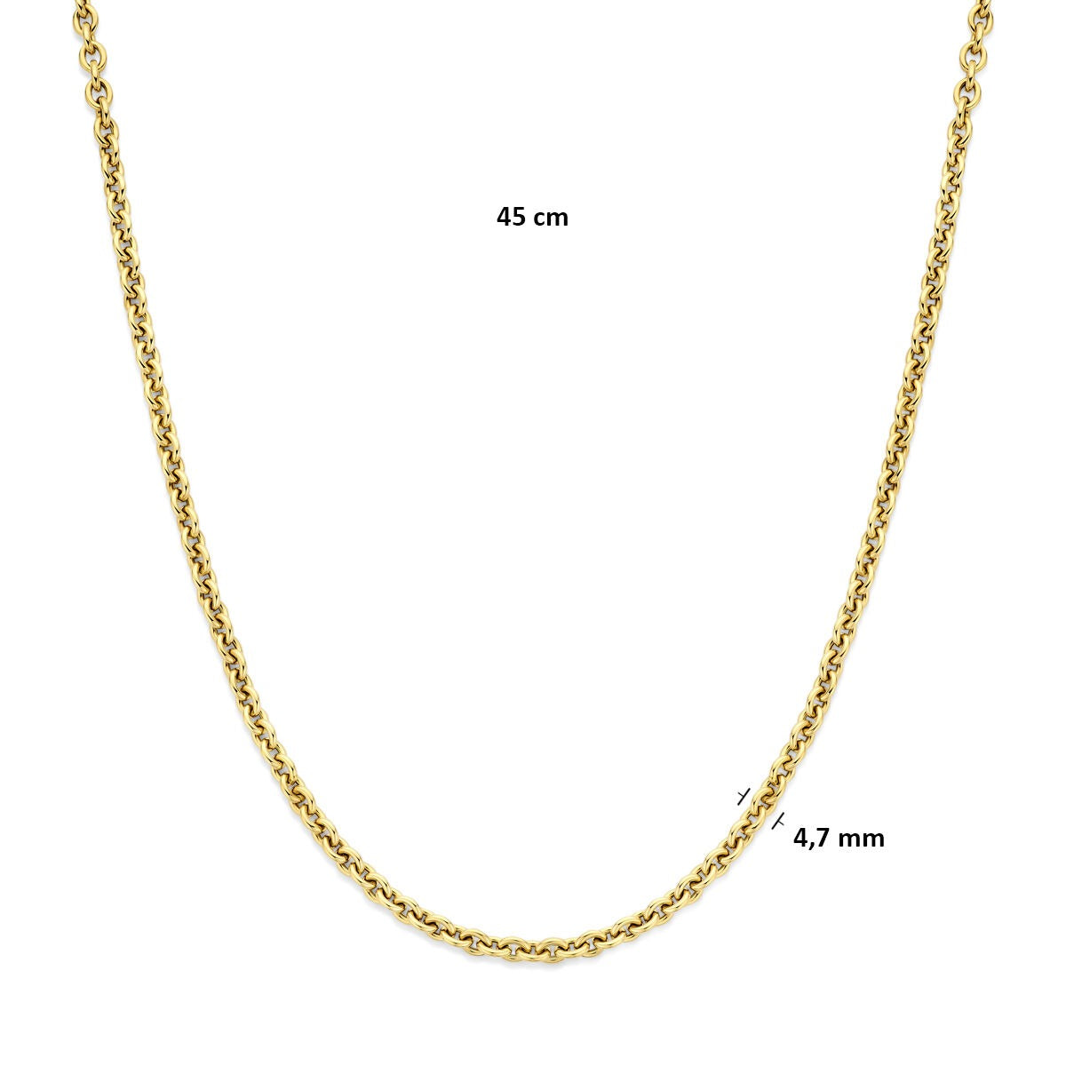 14k Gelbgoldkette mit Ankerkette