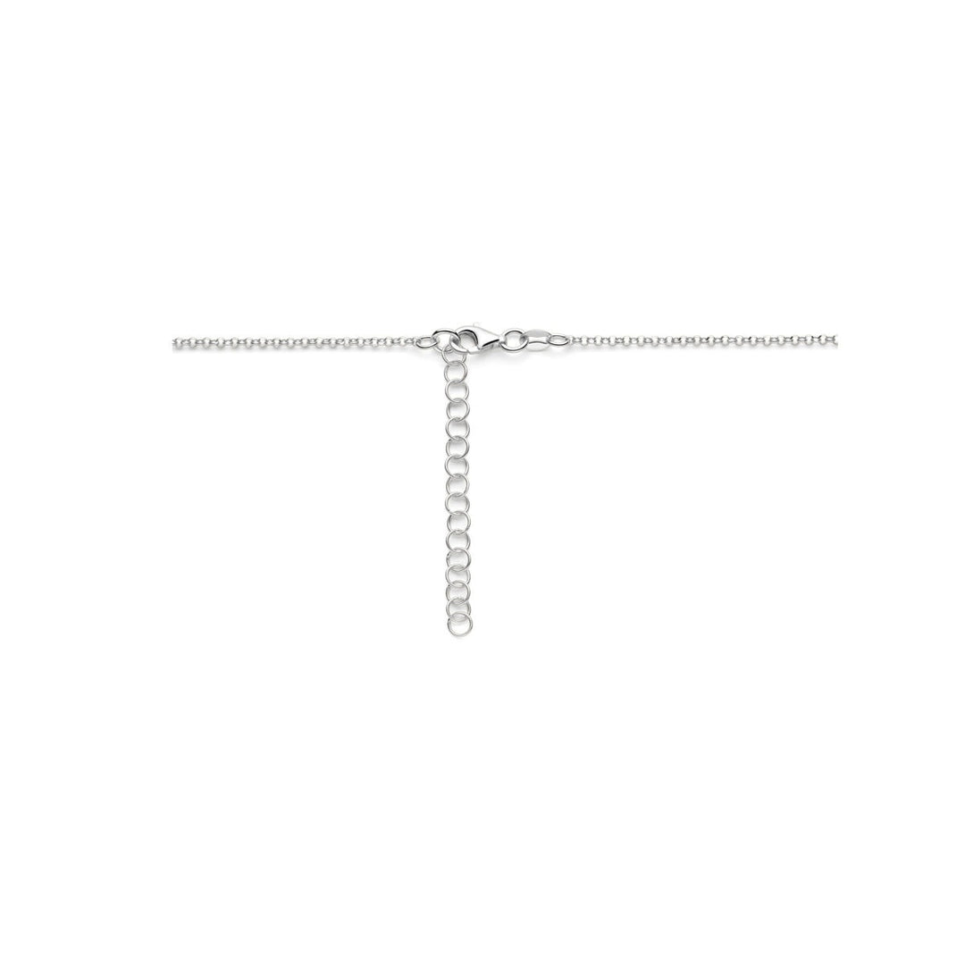 Damenhalskette Silber Tropfenanhänger – rhodiniertes Collier 40–45 cm