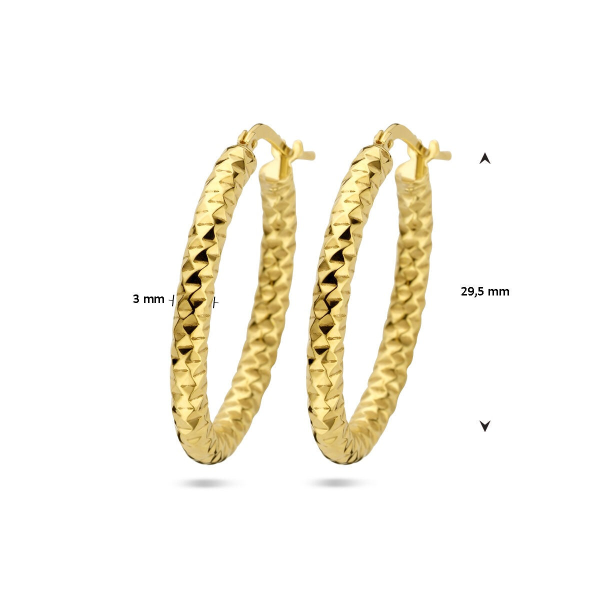 Vergoldete Silberohrringe – 29,5 mm