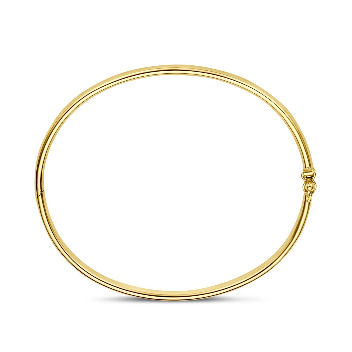 14k Gelbgold Silgold Armreif 4 mm Damen
