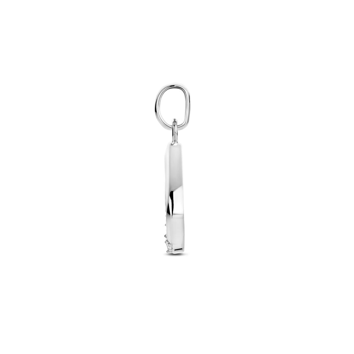 Silberanhänger mit Zirkonia – 19 x 11.5 mm