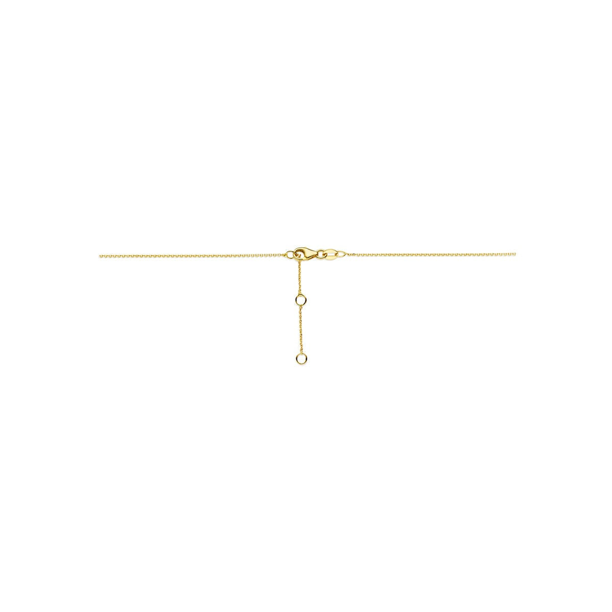 14k Gelbgoldkette mit im Labor gezüchtetem Diamant 0.09ct