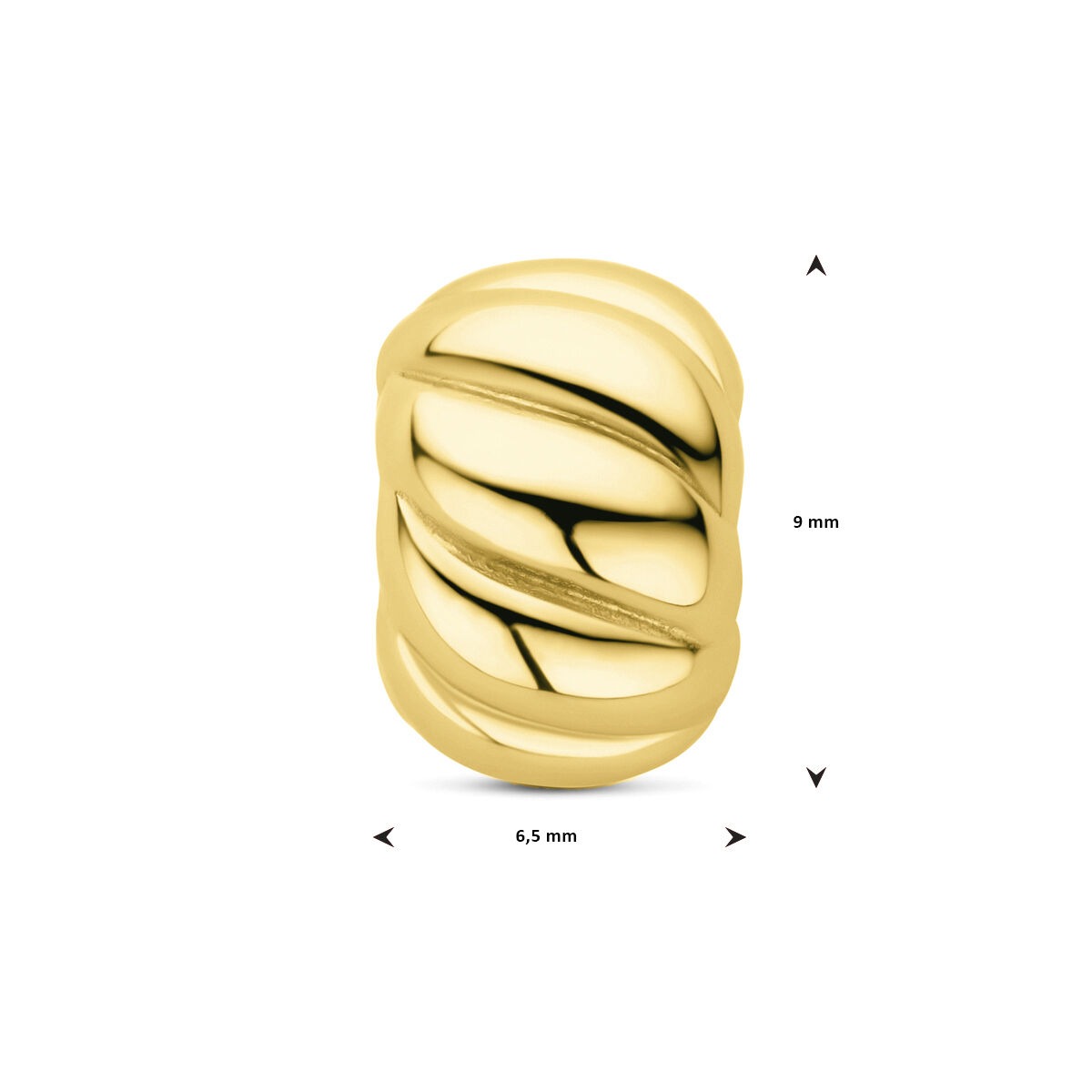 Vergoldete Silberrondelle für Armband oder Kette 9 mm 3 Mikron