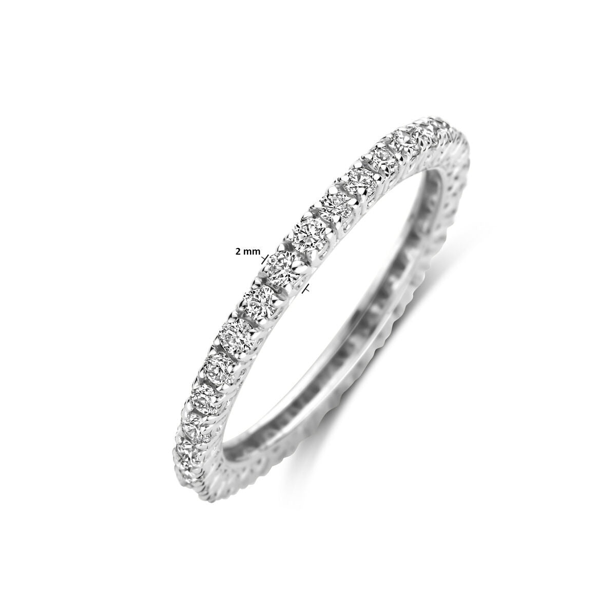 14 Karat Weißgold Allianzring mit Diamanten – 0.70 ct