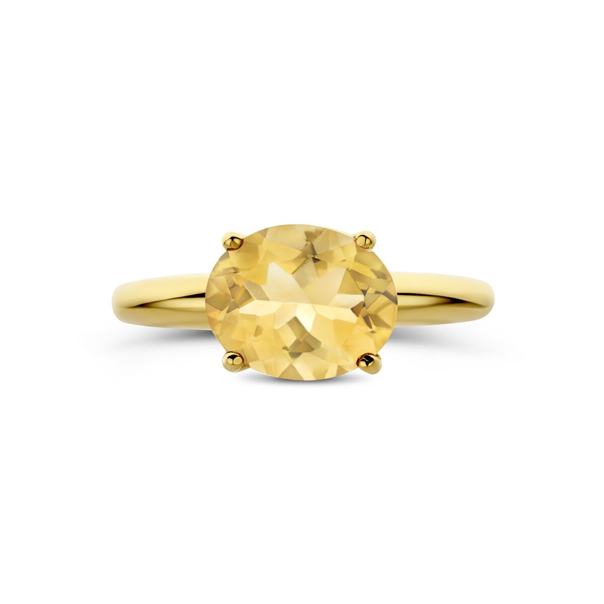 14 K Gelbgoldring mit Citrin