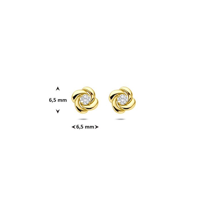 Ohrstecker Zirkonia 14K Gelbgold 