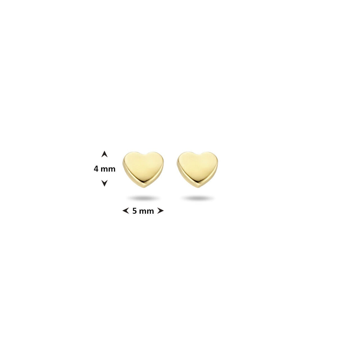 Ohrstecker Herz 14K Gelbgold