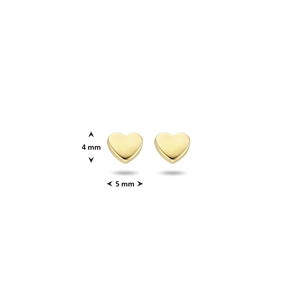 14 Karat Gelbgold Ohrstecker offenes Herz
