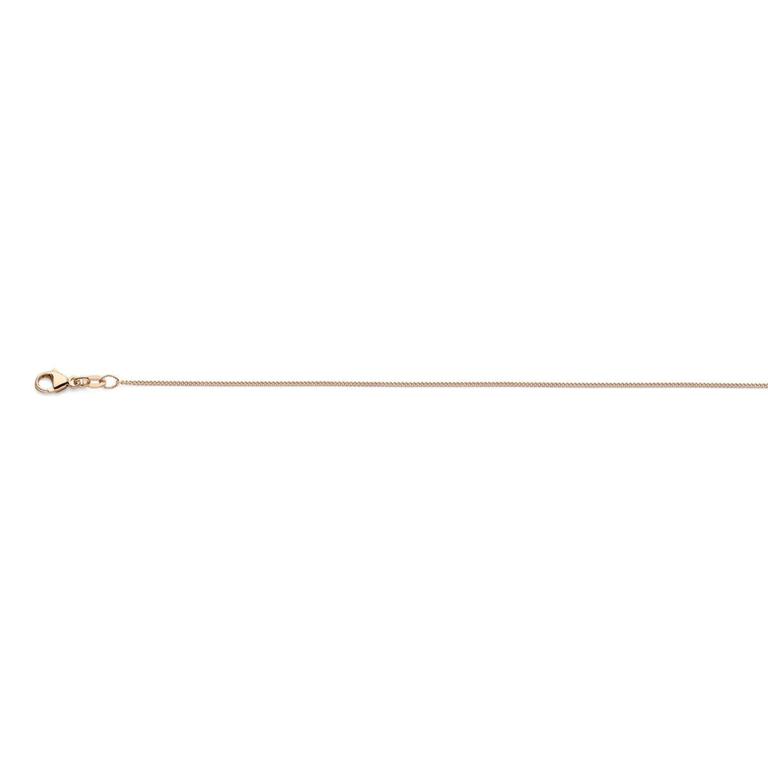 Halskette Gourmette 4-seitiger Schliff 1,0 mm 41 - 43 - 45 cm 18K Roségold