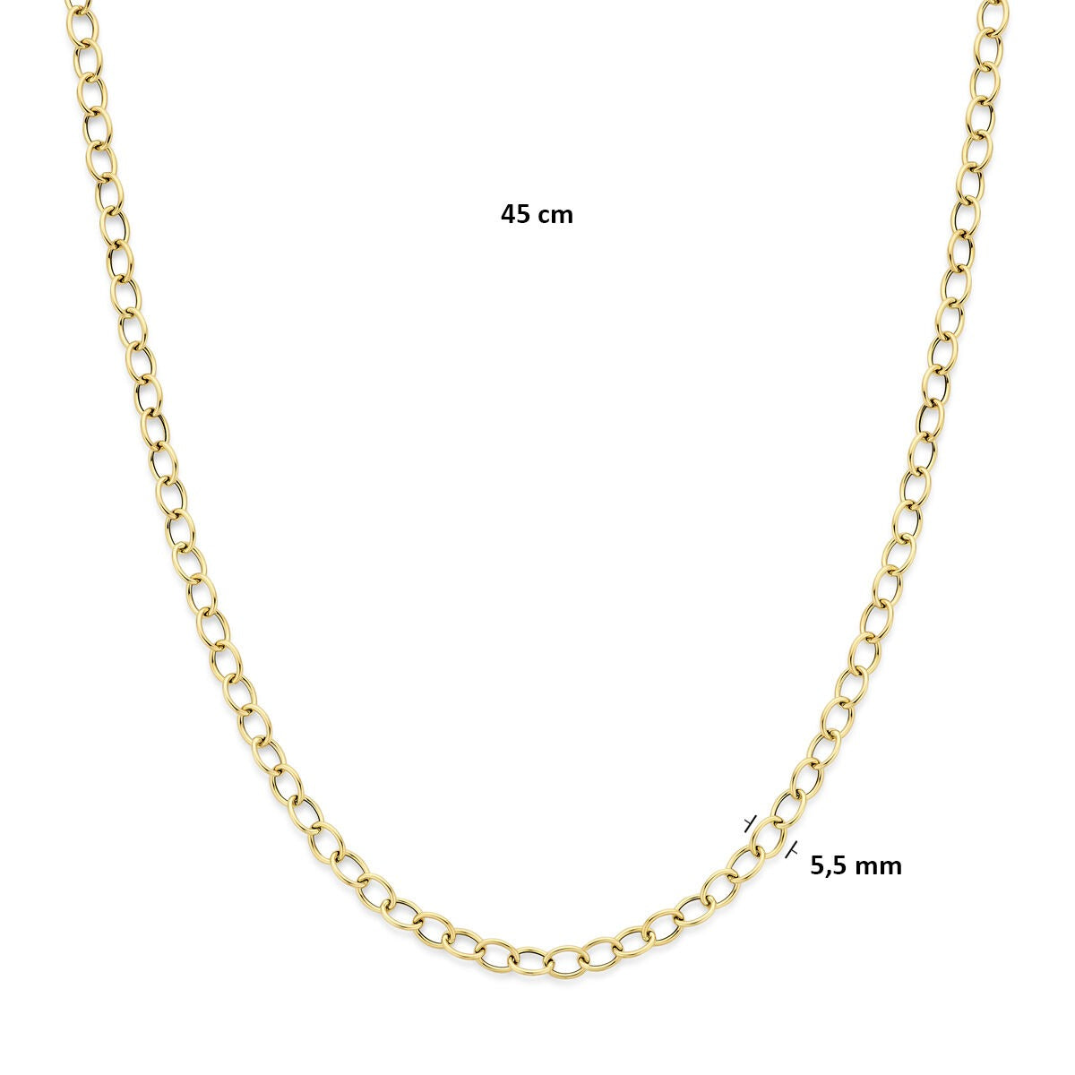 14k Gelbgold Ankergliederkette