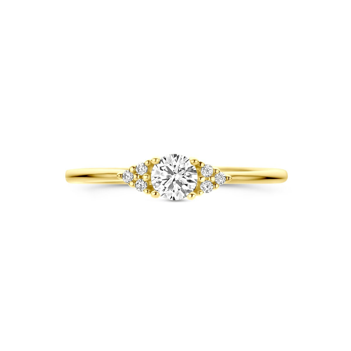 Damenring aus 14 Karat Gold mit Solitär-Diamant 0,28 ct
