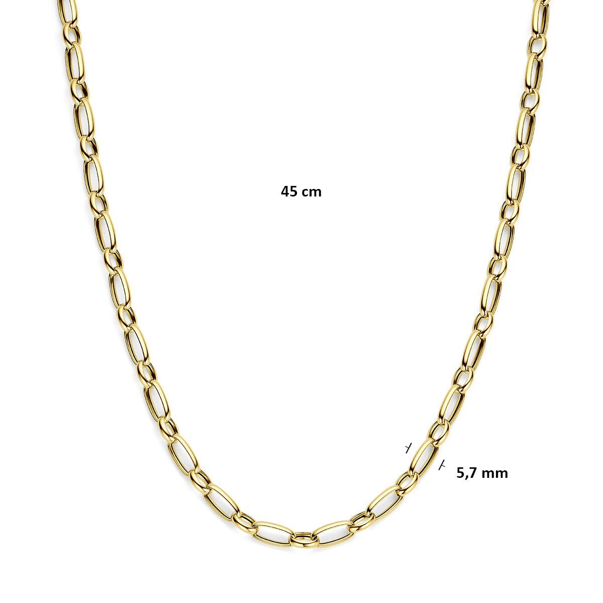 9k Geelgouden anker collier