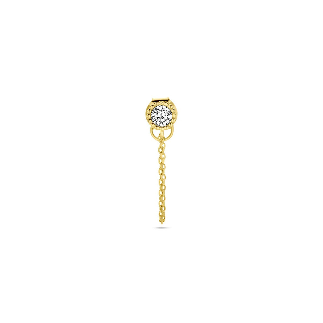Ohrstecker Zirkonia pro Stück 14K Gelbgold