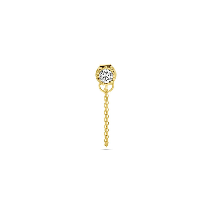 Ohrstecker Zirkonia pro Stück 14K Gelbgold