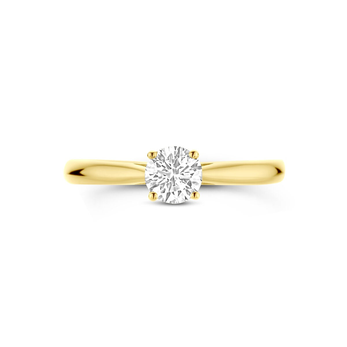 14K Gelbgold Damenring mit 0,50ct Labor-Diamant