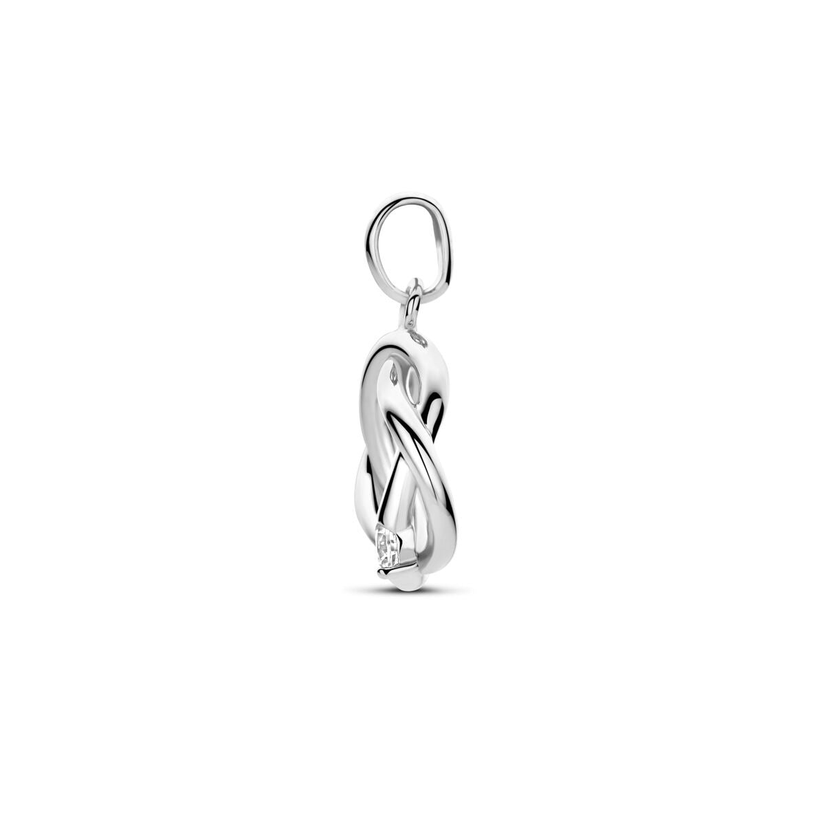 Silberanhänger mit Zirkonia – rhodiniertes 925er Silber