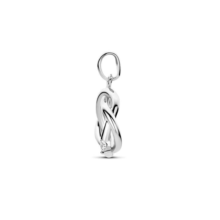Zilveren hanger met zirkonia – gerhodineerd 925 zilver