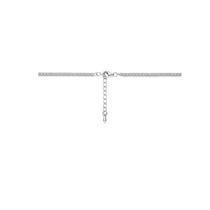 Zilveren ketting met zirkonia – gerhodineerd 925 zilver
