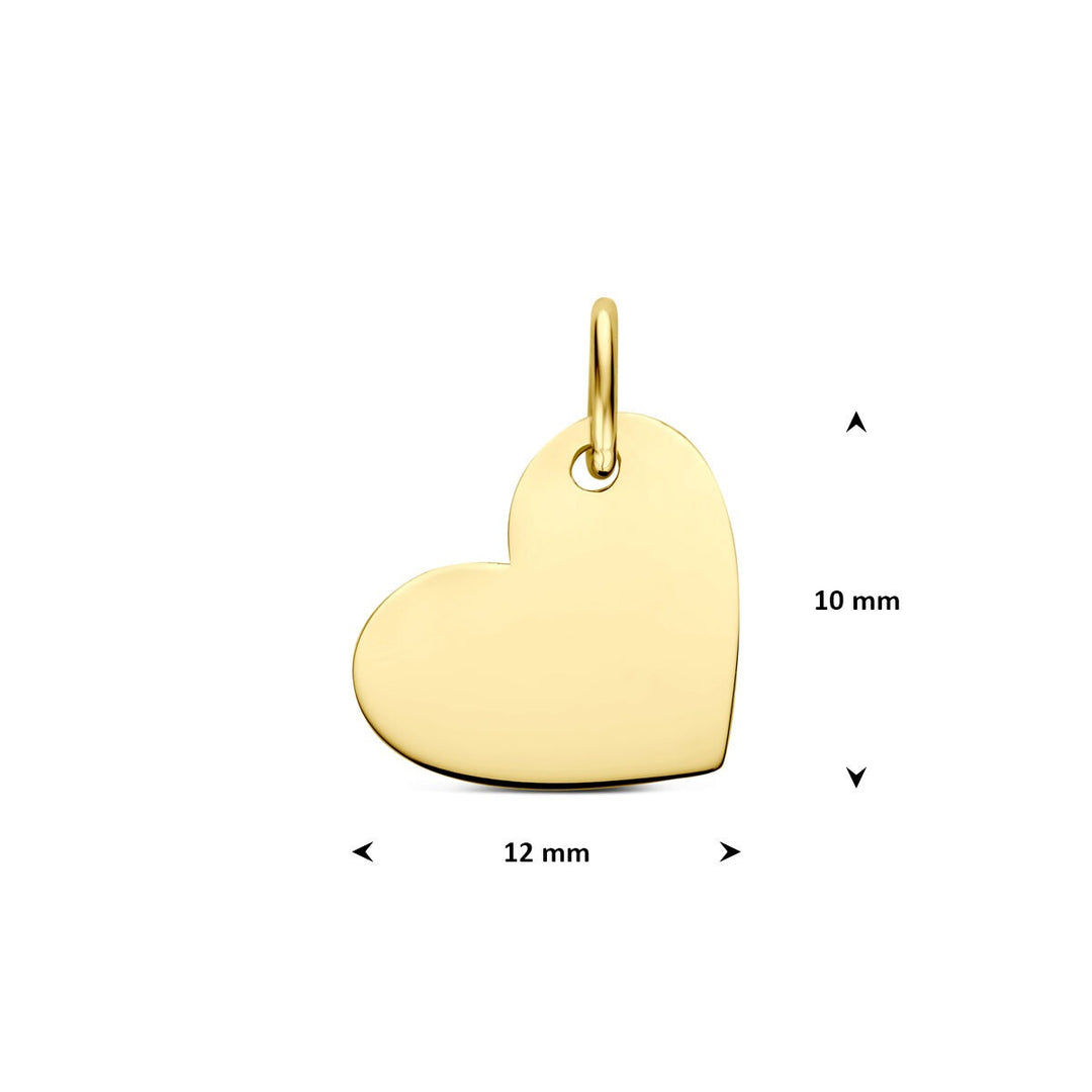 9k Geelgouden Ketting met Hanger Hartje