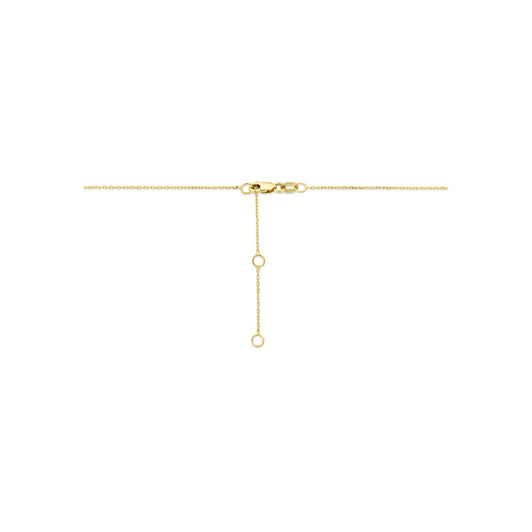 14k Geelgouden ketting met hartvormige lab grown diamant 0.30ct