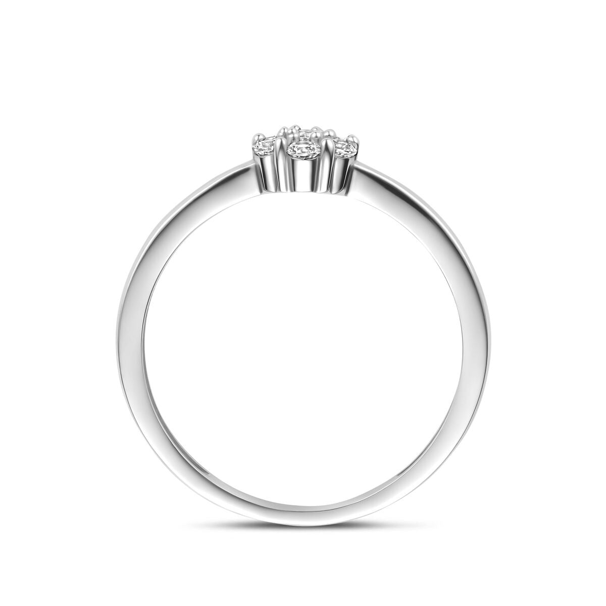 Damenring Silber mit Solitär-Zirkonia – 6 mm