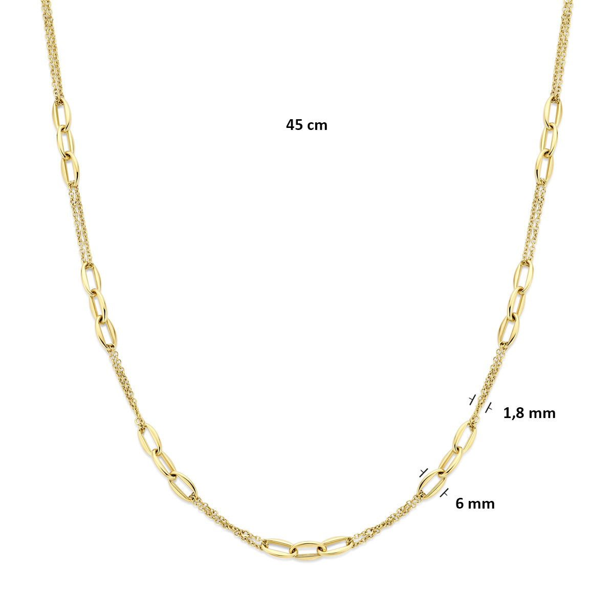 14k Gelbgold Ankergliederkette