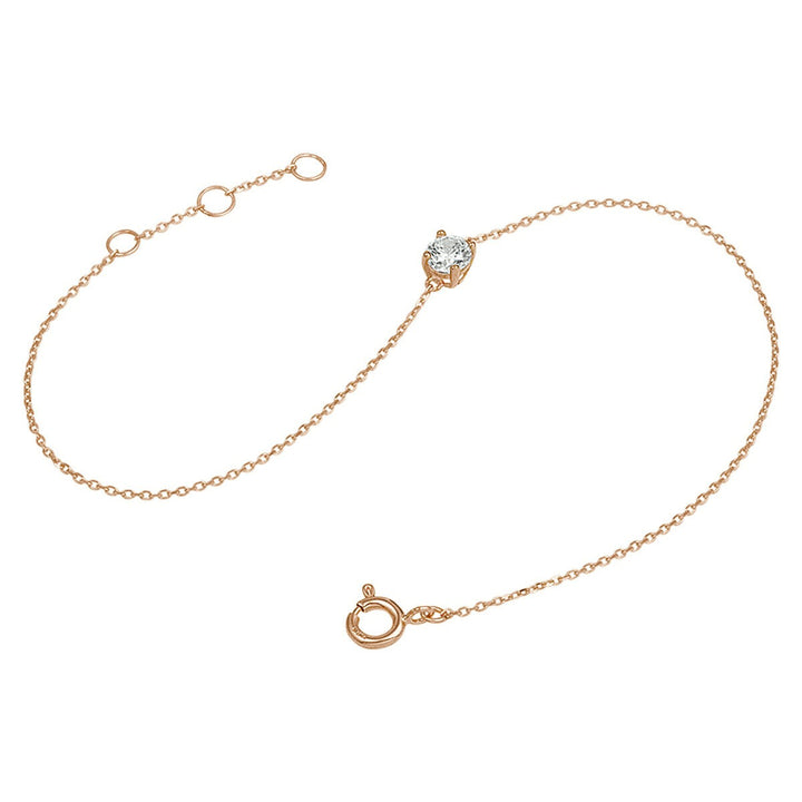 Armband Zirkonia 16,5 - 17,5 - 18,5 cm 14K Roségold
