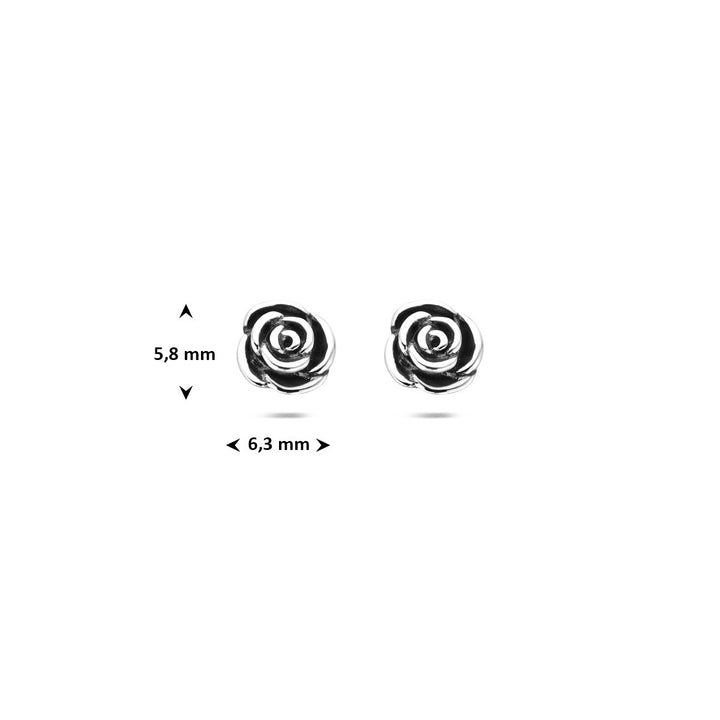 Ohrstecker Oxi Rosésilber oxidiert